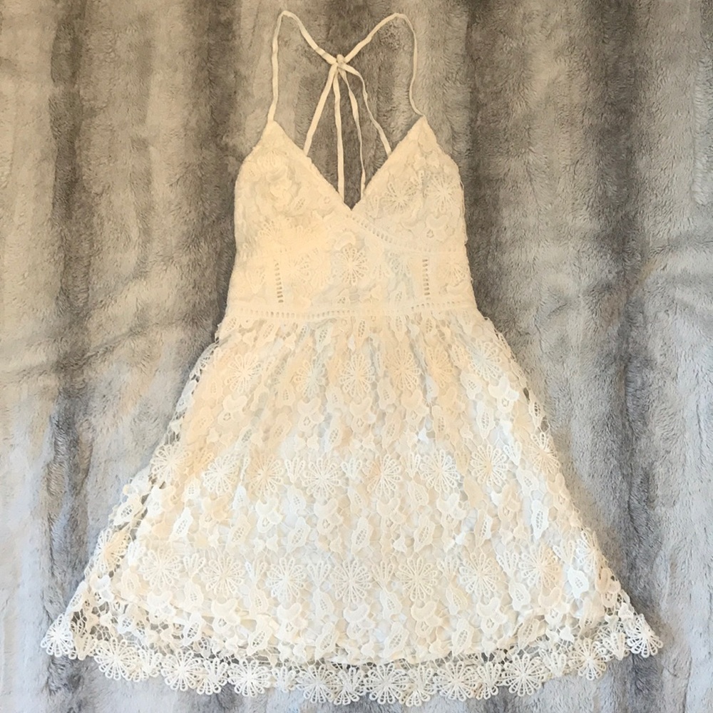 White Eyelet Lace Dress